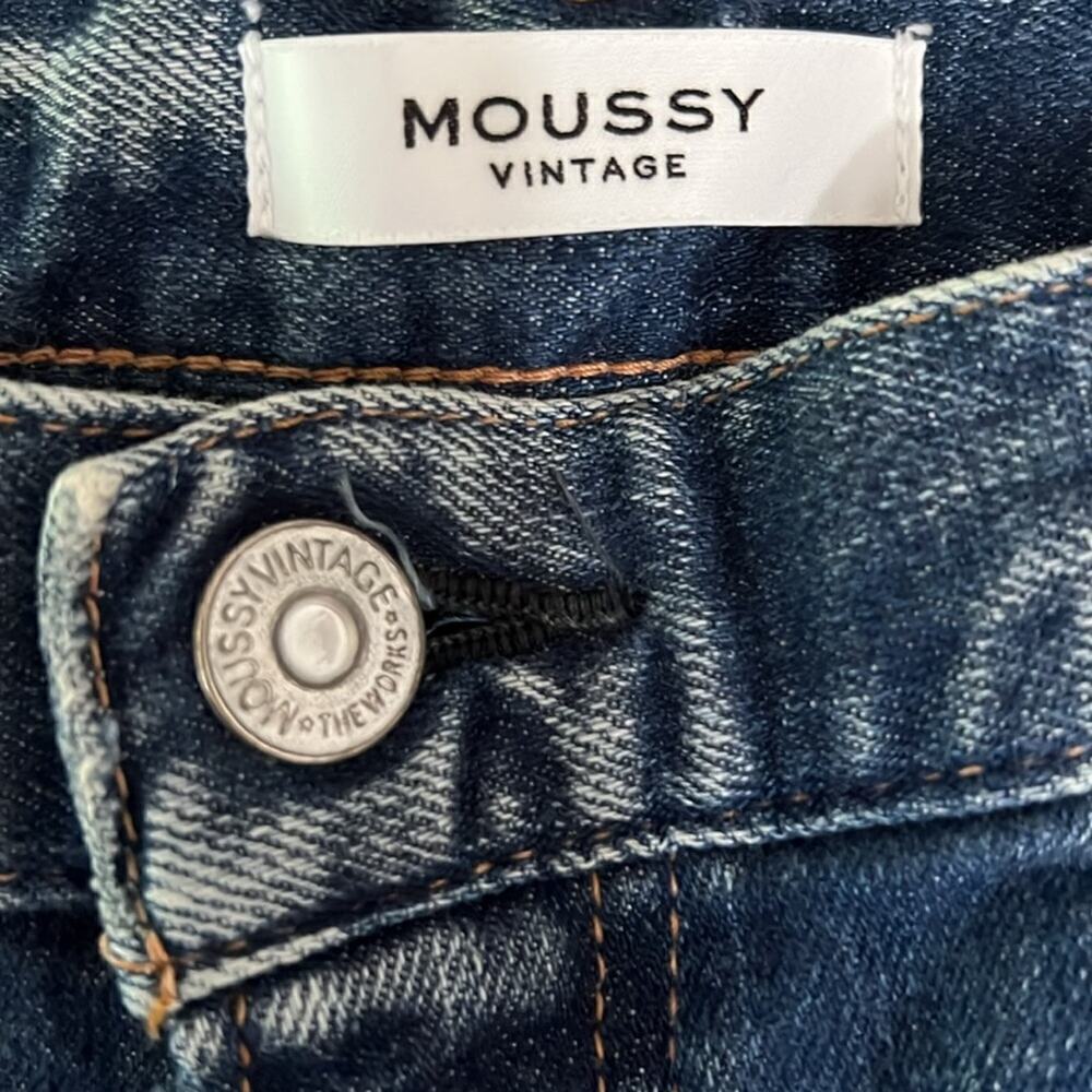 Moussy Women's SZ 29 Jeans High Rise Skinny Medium Wash Distressed Sustainable - Picture 8 of 10